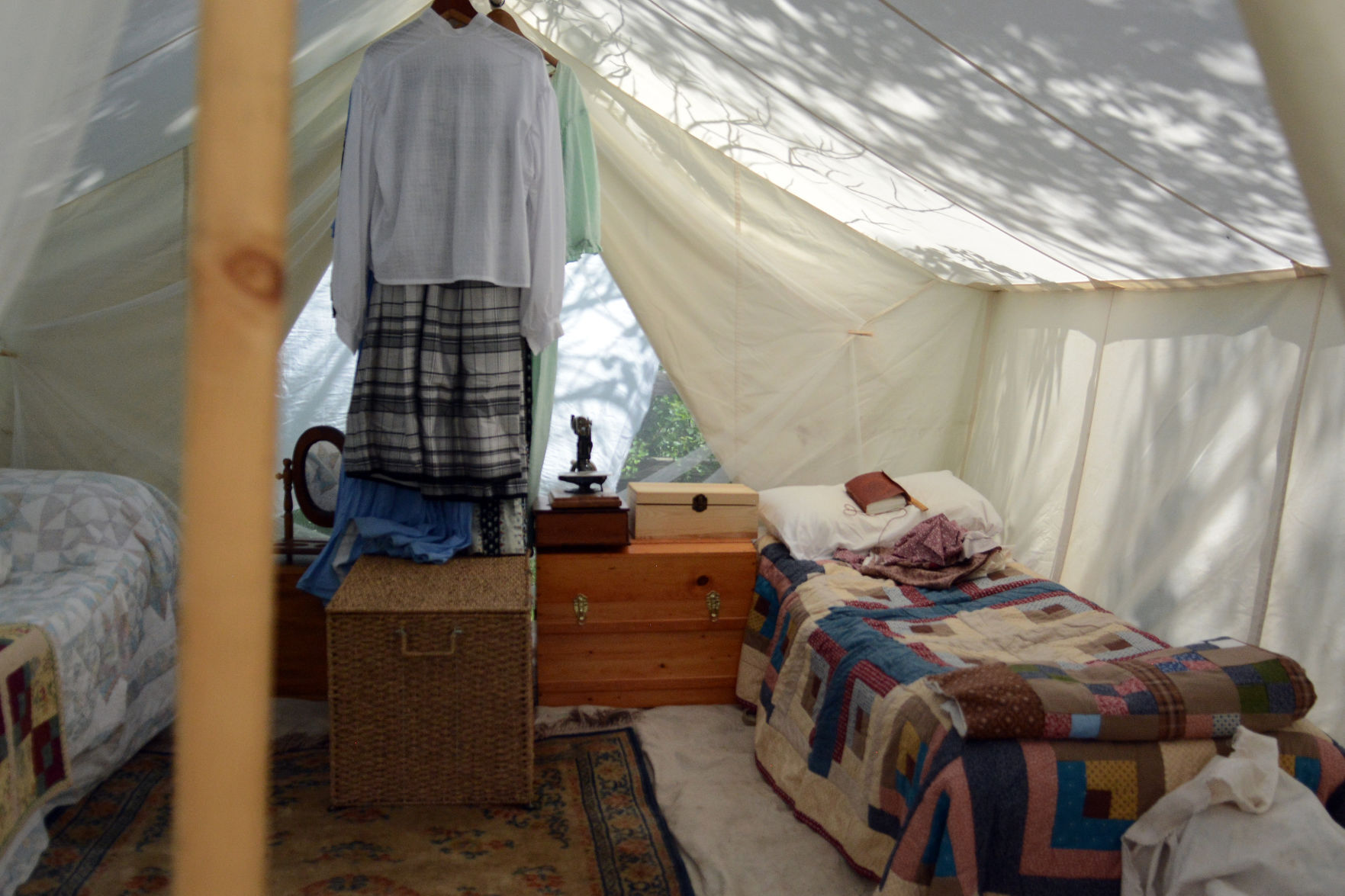 Historical reenactment at Indian Agency House